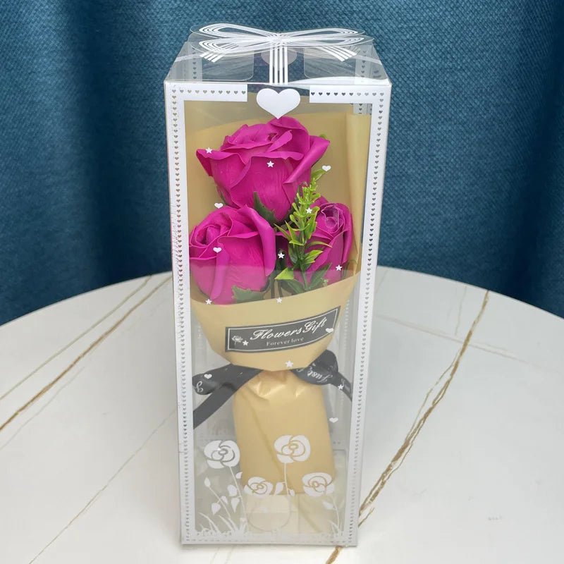 3 Heads Artificial Rose Bouquet