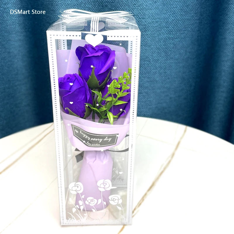 3 Heads Artificial Rose Bouquet