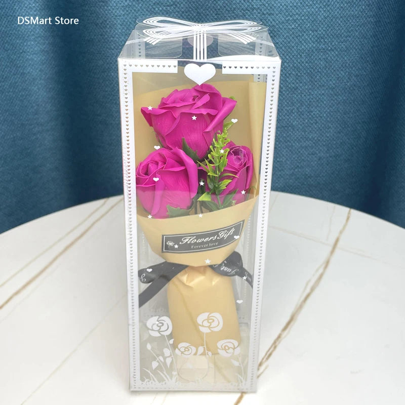 3 Heads Artificial Rose Bouquet